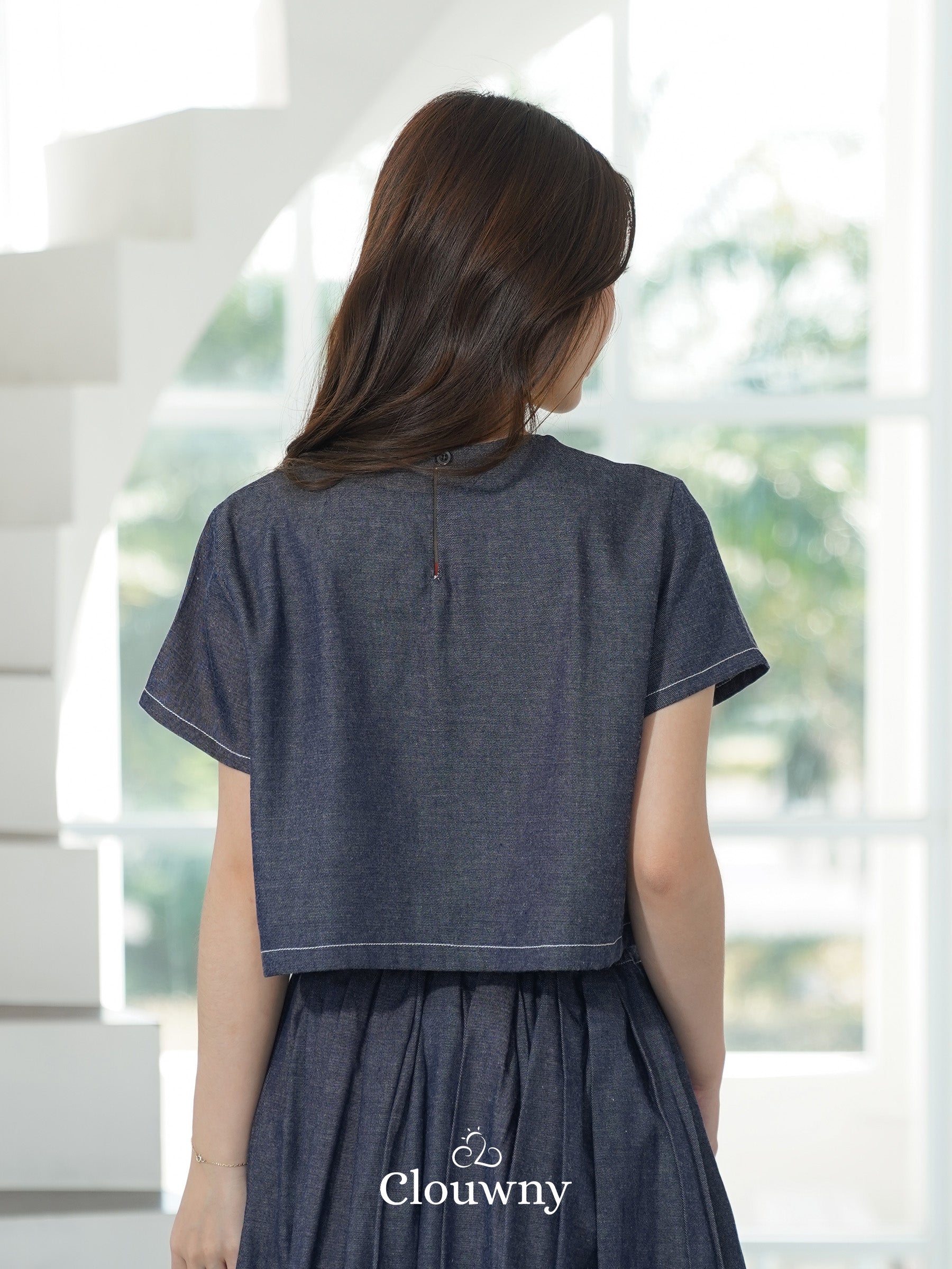 Nani Pocket Blouse - Navy